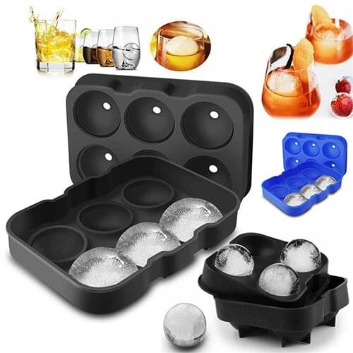 Silicone ICE Ball Maker Round Sphere Tray Cube Mold For Whiskey Cocktails Party