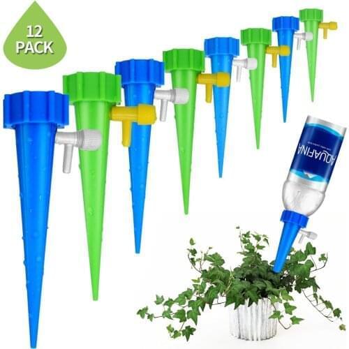 12Pcs Plant Self Watering Adjustable Stakes System Vacation Plant Waterer Self Automatic Watering Spikes Irrigation System