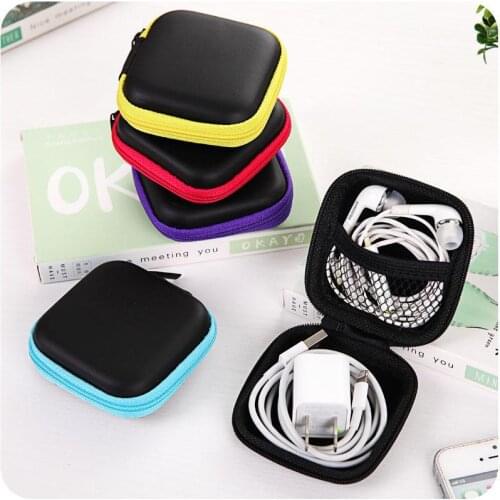 Carrying Bag for Coin Memory Card Earphone Case Earphone Wire Organize Earphone Storage Box Portable USB Cable Organizer