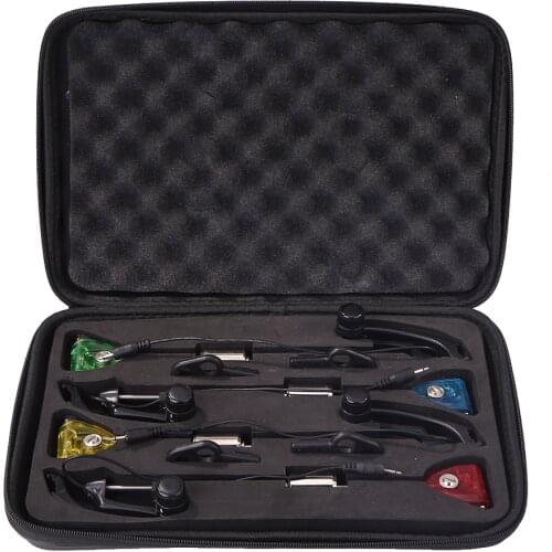 4pcs LED Carp Fishing Swingers Compact and Portable Carry Convenient with Storage Case for Bite Alarm Fishing Tackle