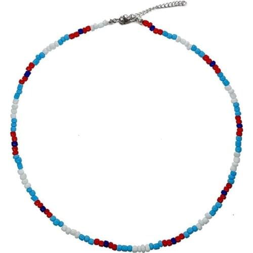 1pc Colorful glass rice Bead Necklace Turquoise Stone Bead Bracelet High quality accessories