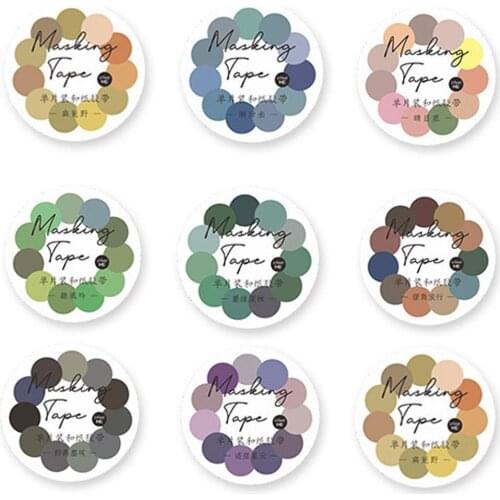 14*14mm Hard Candy Dot Color Washi Journaling Writing Gift To Tear Label Memory Deco Easy Ins Tape Masking Washi Tapes D0Q7