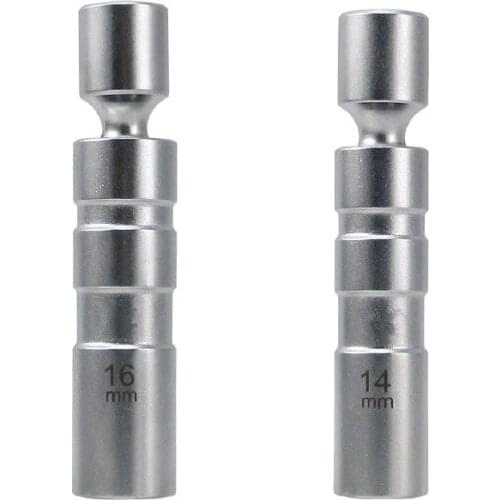 14mm 3/8 '' Magnetic Thin Wall Universal Joint Spark Plug Socket Removal Tool free shipping
