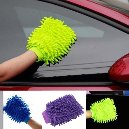 Car Chenille Car Cleaning Gloves Double-Sided Soft Thick Coral Car Washing Gloves Multi-Function Car Washing Tools