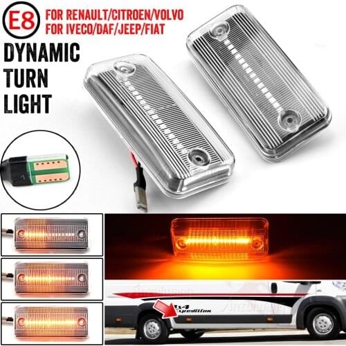 FOR Fiat Ducato IVECO Daily Citroen Relay Peugeot Boxer RENAULT VOLVO FL/FE IRISBUS HEULIEZ DAF LED Side Marker Light lamp Smoke