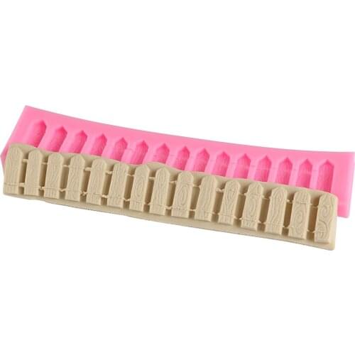 Facemile 1PCS Sugarcraft Fense Fondant Chocolate Candy Mold For Cake Edge Lace Border Decorating Tools Sugarcraft Bakeware Mold