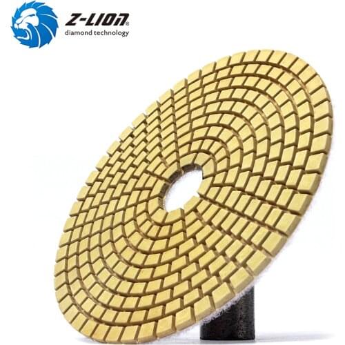 Z-LION 3PCS 5" Flexible Diamond Polishing Pad 125mm Wet Use Diamond Sanding Disc For Stone Granite Marble Ceramic Tile Grinding