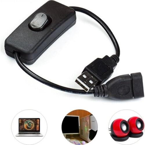 Male To Female USB Cable With Switch ON/OFF Cable Extension Toggle For USB Lamp USB Fan LED Light Strip Power Line 2A Current