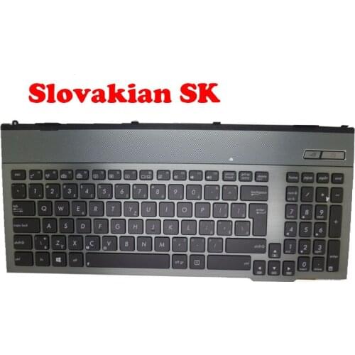 Laptop Keyboard For ASUS G55 G55VW Black With Gray Frame With Backlight V132662AK2 SK 0KNB0-B411SK00 0KN0-MK1SK21 Slovakian SK