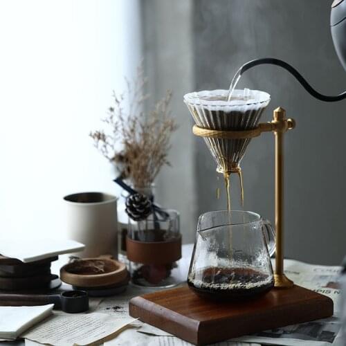 Hand-made Coffee Stand Retro Simple Coffee hand-made pot coffee stand drip filter cup furniture