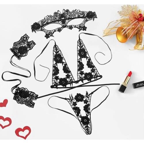 4 Pcs Bras For Women Perspective Lace Bralette Strapless Push Up Bra Sexy Lingerie Femme Plus Size Erotic Bra Set Porn Underwear