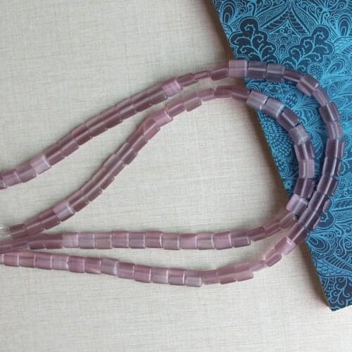 About 3.5x8mm square cats eye glass beads,About 1.0mm in hole size,50 pieces per lot