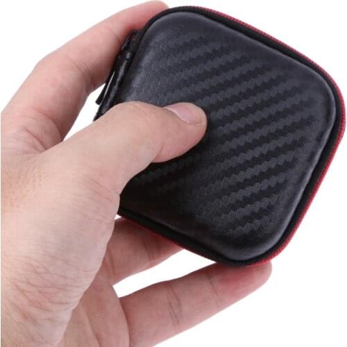 Mini Portable Earphone Case Storage EVA Box Zipper Coin Bag For Memory Cards MP3 USB Cable Headset Bluetooth Earphone Cable