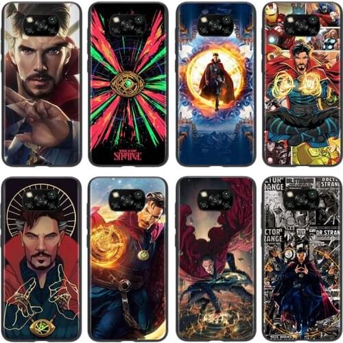 Marvel Avengers Doctor Strange For Xiaomi Poco X3 NFC M3 M2 X2 F3 F2 Pro C3 F1 Mi Play Mix 3 A2 A1 6X 5X Black Soft Phone Case
