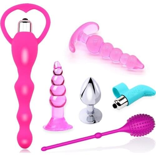 Adult Sex Game Toy Set Women Men Comfortable Safe Flirt Bondage Kit Vibrator Rhinestone Anal Plug Accessories