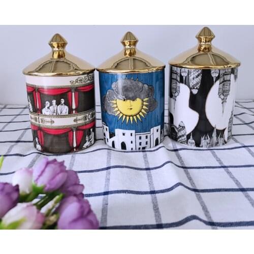 Lady Face Candle Holders Home Decoration Handmade Ceramic Jar Flower Arranging Pots Jewelry Box Retro Human Face Cup Candelabra