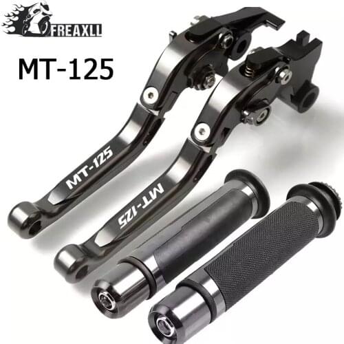 Motorcycle Adjustable Folding Brake Clutch Levers Handlebar Hand Grips For Yamaha For YAMAHA MT125 MT-125 MT 125 2014-2018 2016