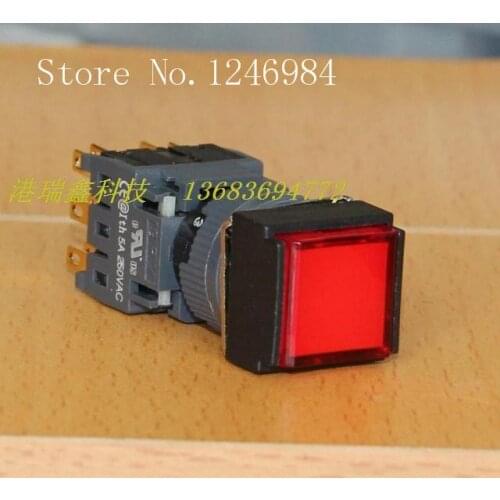 [SA]Electronic switch Jinhong 16MM F -type three-way square openings no lock button switch reset switch button to open--10pcs/lo