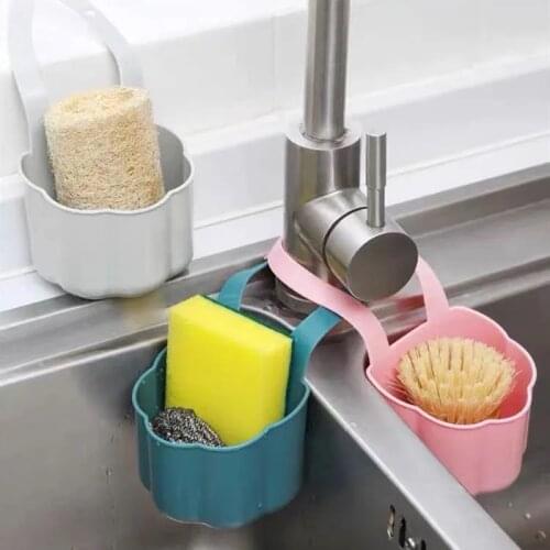 Kitchen Sink Drain Rack Sponge Soap Debris Rack Plastic Hanging Storage Basket Faucet Organizer Shelf Portable Home Kitchen Tool