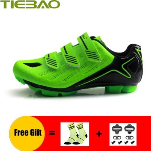 TIEBAO Cycling Shoes Men Pro Mountain Bike Sneakers Self-locking Sapatilha Ciclismo Mtb Breathable Riding Bicycle Bike Shoes