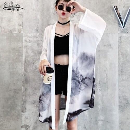 Blusas Harajuku Tops Blouse Fashion Outfits Kimono Shirts Cardigan Women Yukata Female Print Kawaii Clothing Blouse Shirt 9960