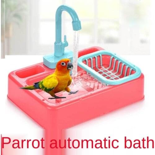Parrot Bathtub Automatic Bath Box Birdcage Bird Supplies Appliance Tortoise Small Pet Bathroom Multi Functional New Bathtub