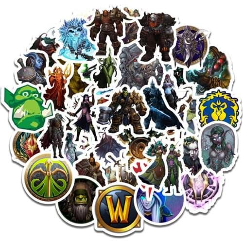 World of Warcraft Sticker Cosplay Accessories Prop Decal Waterproof Cartoon Collect Stickers