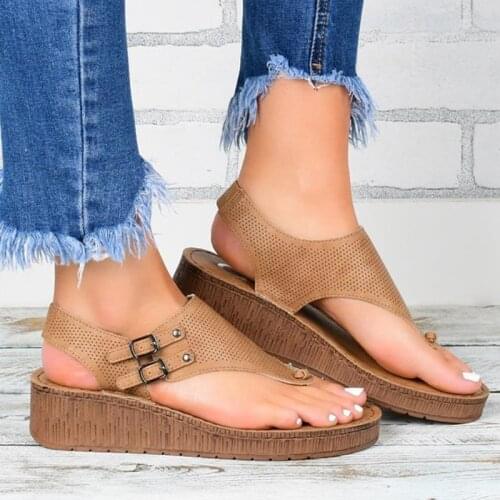 Women Sandals Wedge Heels Sandals Summer Shoes For Women Plus Size Platform Chaussure Femme Casual Wedges Shoes Women Flip Flops