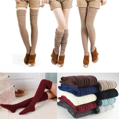 Women Winter Socks Cotton Thigh High Over Knee Girls Warm Stocking Warm Winter Socks For Women Ladies Girls Long Stocking Sexy