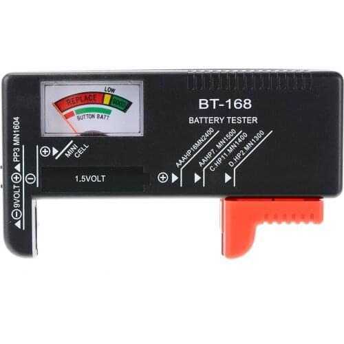 1pc Universal Digital LCD AA/AAA/C/D/9V Button Cell Battery Volt Tester BT-168D Battery Tester Voltage Meter Tools