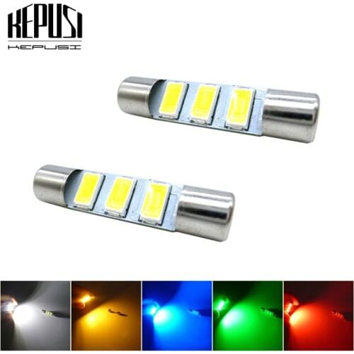 2pcs 28mm 29mm 3SMD 5630 Wedge LED Bulb C10W C5W Festoon Mirror Dome Reading Door Number Lamp white red yellow green blue