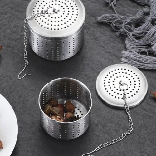 304 Stainless Steel Seasoning Bucket Effectively Tea Filter Creative Hot Pot Marinated Ball Soup Weibao Tea Strainers