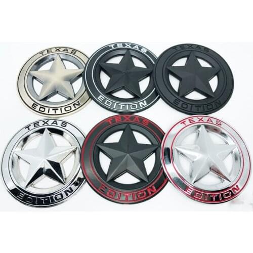 3D Badge TEXAS EDITION Star TRAIL RATED 4X4 Limited Emblem Metal Car Stickers for Cherokee Wrangler Grand Car Styling