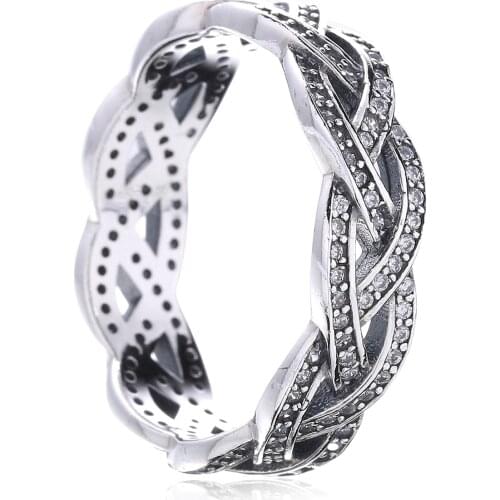 Ajax 100% 925 Sterling Silver Jewelry Geometric Rhombus Zircon Rings For Women Jewelry