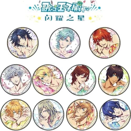 Anime Uta No Prince-sama Maji Love 1000% Mikaze Ai Krosaki Ranmaru Cosplay Badge Cartoon Garniture Bedges For Bag Brooch Pin Toy