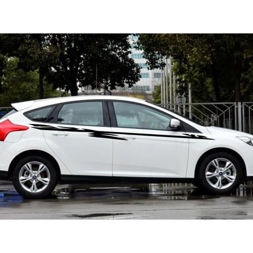 Car Decal Stripe Racing 104'' for focus Vinyl Graphics Side Upper Door stickers CB174