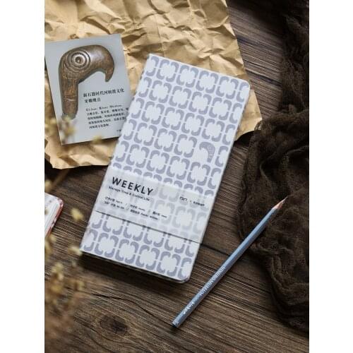 Kinbor Week Notebook Diary Museum Design Planner Gift Box Set Portable Notebook Small Notebook