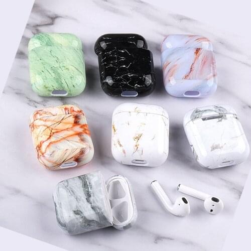 Marble Pattern Case For Apple Airpods 1 2 Earphone Case Cute Cover For Airpods 2 Air Pods 1 Airpod Case Shell Sleeve Coque Cover