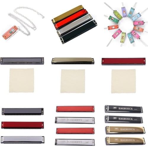 24 Hole Key Of C Play Harmonica Tremolo Harmonica Mouth Row For Blues Jazz Rock Folk Musical Beginner Instrument Organ Double