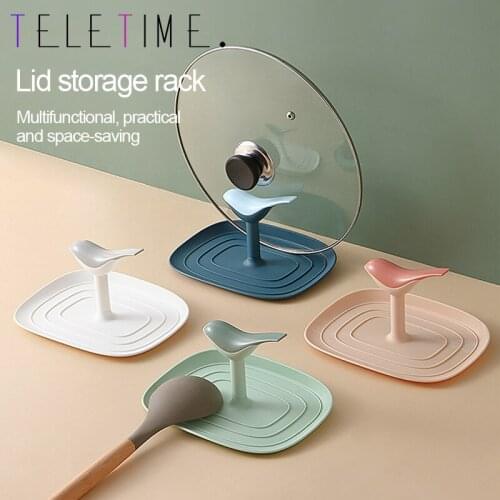 Creative Bird Shape Spoon Rest Kitchen Spatula Ladle Shelf Pot Lid Holder Rack Cover Strainer Pad Multifunction Stand Containers