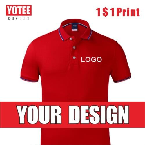 YOTEE Summer Mens And Womens Polo Shirts Custom Embroidery/Printing Company Brand Logo Breathable T-Shirt DIY Tops Wholesale