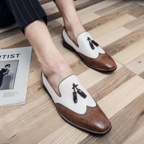 BrownMoccasins italian fashion lather lether dress for hippie man black men male oxford mens piergitar mens formal sneakers
