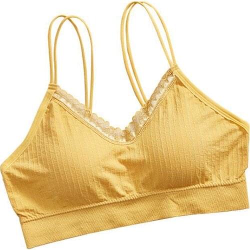 Underwear Woman Ice Silk Breathable Chest Wrap Thin Shoulder Lace Flimsy Gather Bra Without Steel Ring Without Trace
