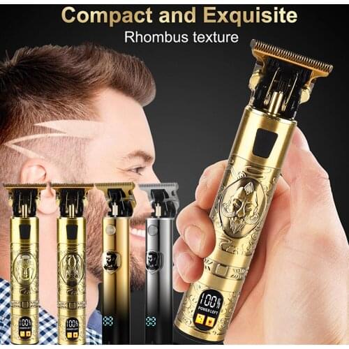 Upgrade T9 Hair Trimmer Shaver Razor For Men 0MM Hair Cutting Machine Beard Barber and Mustache Trimmer Barber Hair Clipper