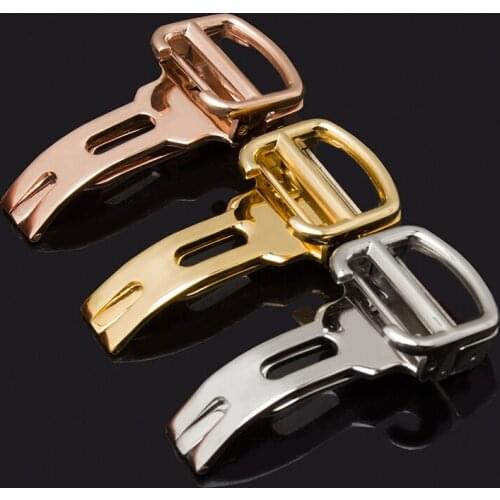 Stainless Steel Polished Fold-over Buckle Silver/Gold/Rose gold Watch Clasp 12/14/16/18/20mm for BALLON BLEU DE C-A-R-T-I-E-R