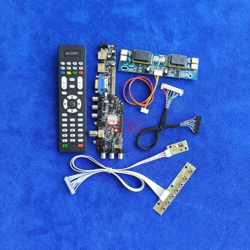 1280*1024 30-Pin LVDS USB VGA AV HDMI-compatible Controller Board Digital DVB 4-CCFL For M190EN01/M190EN02/M190EN03/M190EN04 KIT