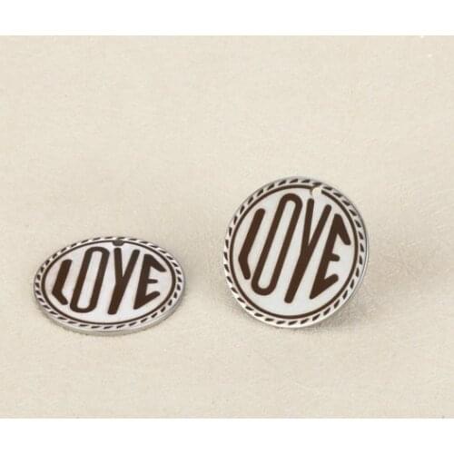 20pcs/lot 20mm New design Engraved stainless steel charms - Steel Love Charm