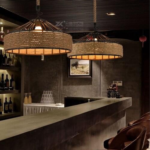 E27 Twined Pendant Lampshade Frame Wire Ceiling Chandelier Hanging Lightshade