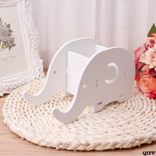 Drop Ship&Wholesale Desktop Wood Elephant Pencil Holder Phone Holder Pen Bracket Stand Storage Rack APR28