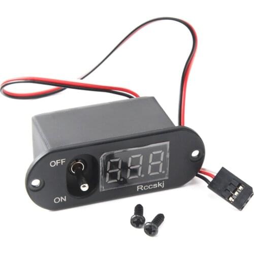 Rccskj DP switch voltmeter 2105 FUTABA/JR plug 15CM Cable Wire 3.5-13V Voltage For RC Model Plane